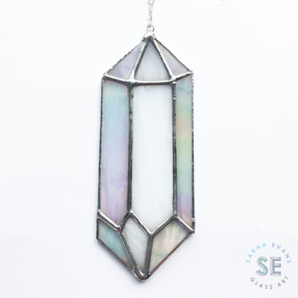 Sarah Evans Glass Art Stained Glass Quartz Crystal