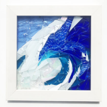 Sarah Evans Glass Art "Wave" Glass-on-glass mosaic