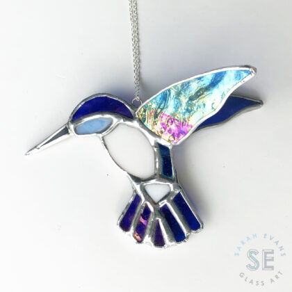 Sarah Evans Glass Art stained glass 3D mini hummingbird