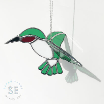 Sarah Evans Glass Art stained glass 3D hummingbird