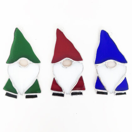 Sarah Evans Glass Art stained glass gnomes