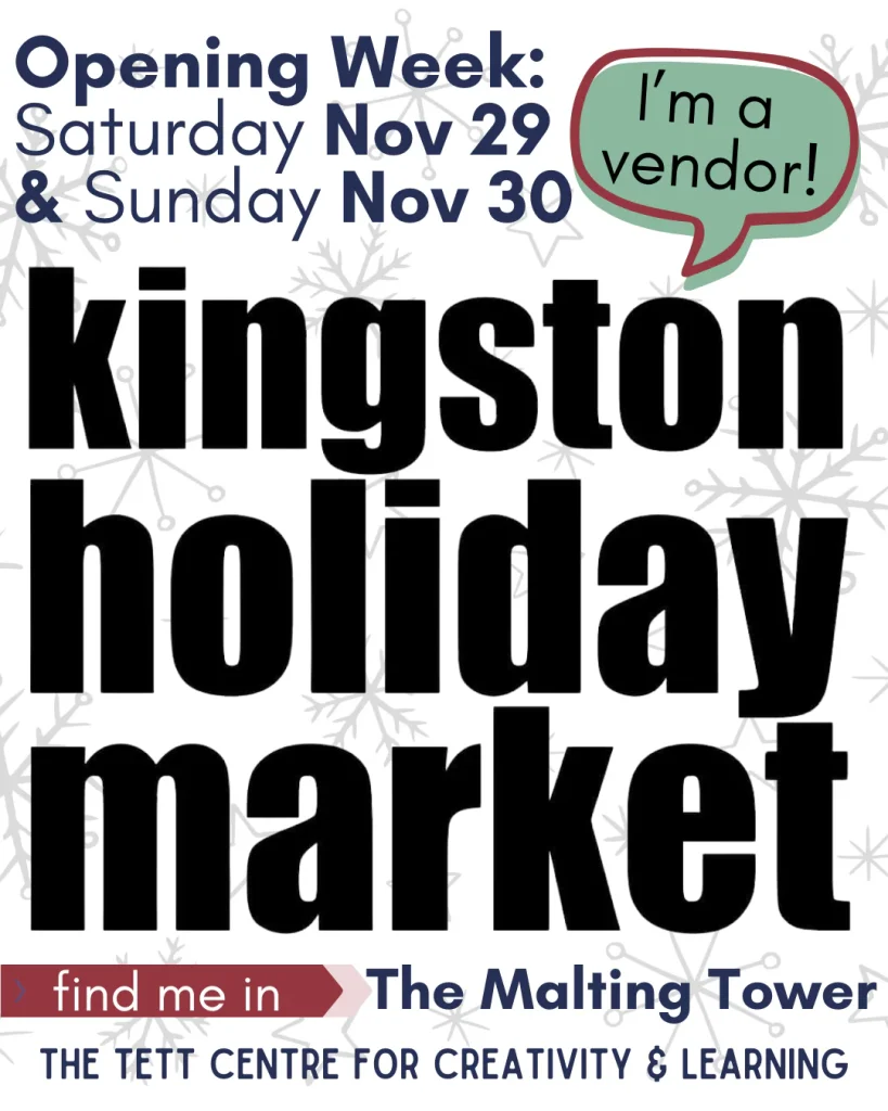 Sarah Evans Glass Art at the Kingston Artist Events 2025 Kingston Holiday Market at the Tett Centre Week 1 Saturday November 29 and Sunday November 30th in the Malting Tower #sarahevansglassart #stainedglass #christmasgifts #christmasornaments #Kingstonholidaymarket #kingstonartistevents #ygkevents #christmasmarket